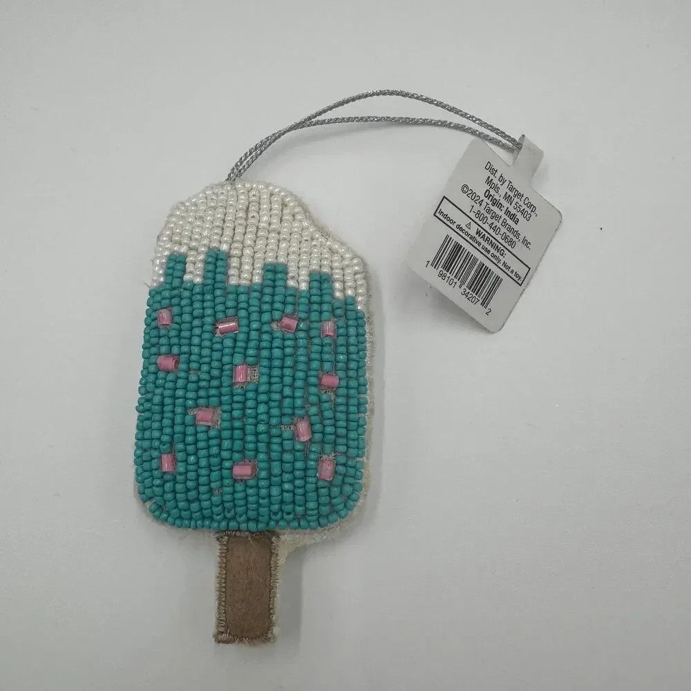 Novelty Christmas Ornament‎ Lot Cheetos Captain America Popsicle Beaded NEW